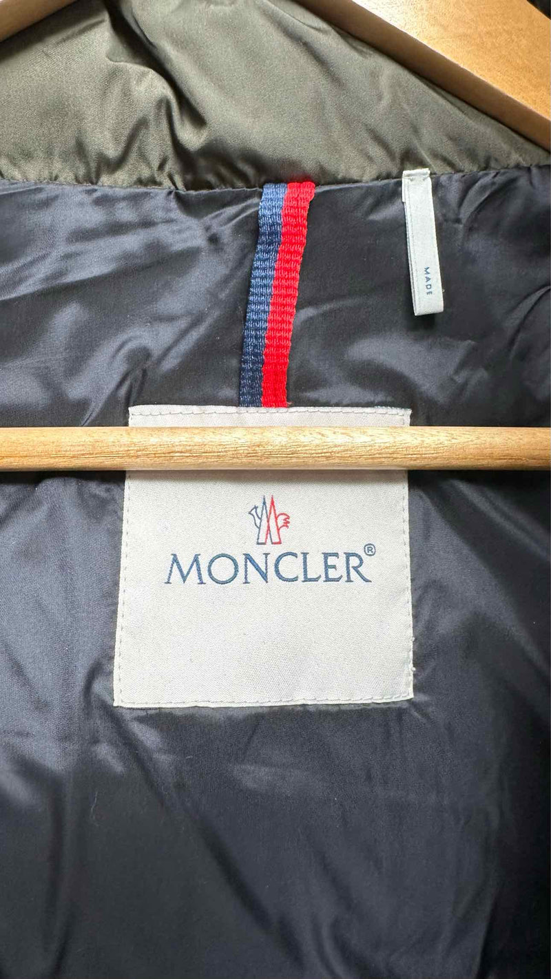 Moncler Paneled Two-tone Hooded Down Jacket