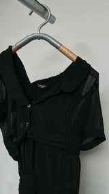 Junya Watanabe Asymmetrical Sheer-Detail Dress