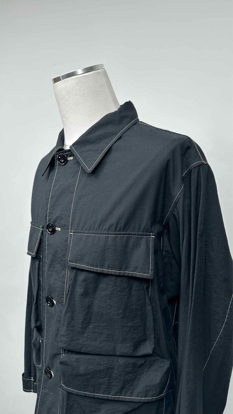 Lemaire Contrast-stitch Shirt Jacket