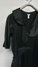 Comme Des Garcons Detailed Silk Maxi Dress