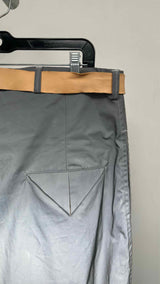 Paul Harnden Crinkled Reflective High-Waisted Wide Pants