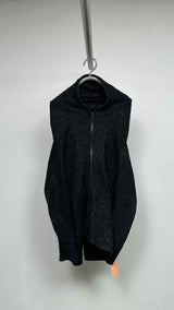 Masnada Suede Sleeve Full-Zip Hoodie