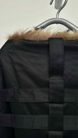 Zucca Multi-Belted Fur-lined Cape
