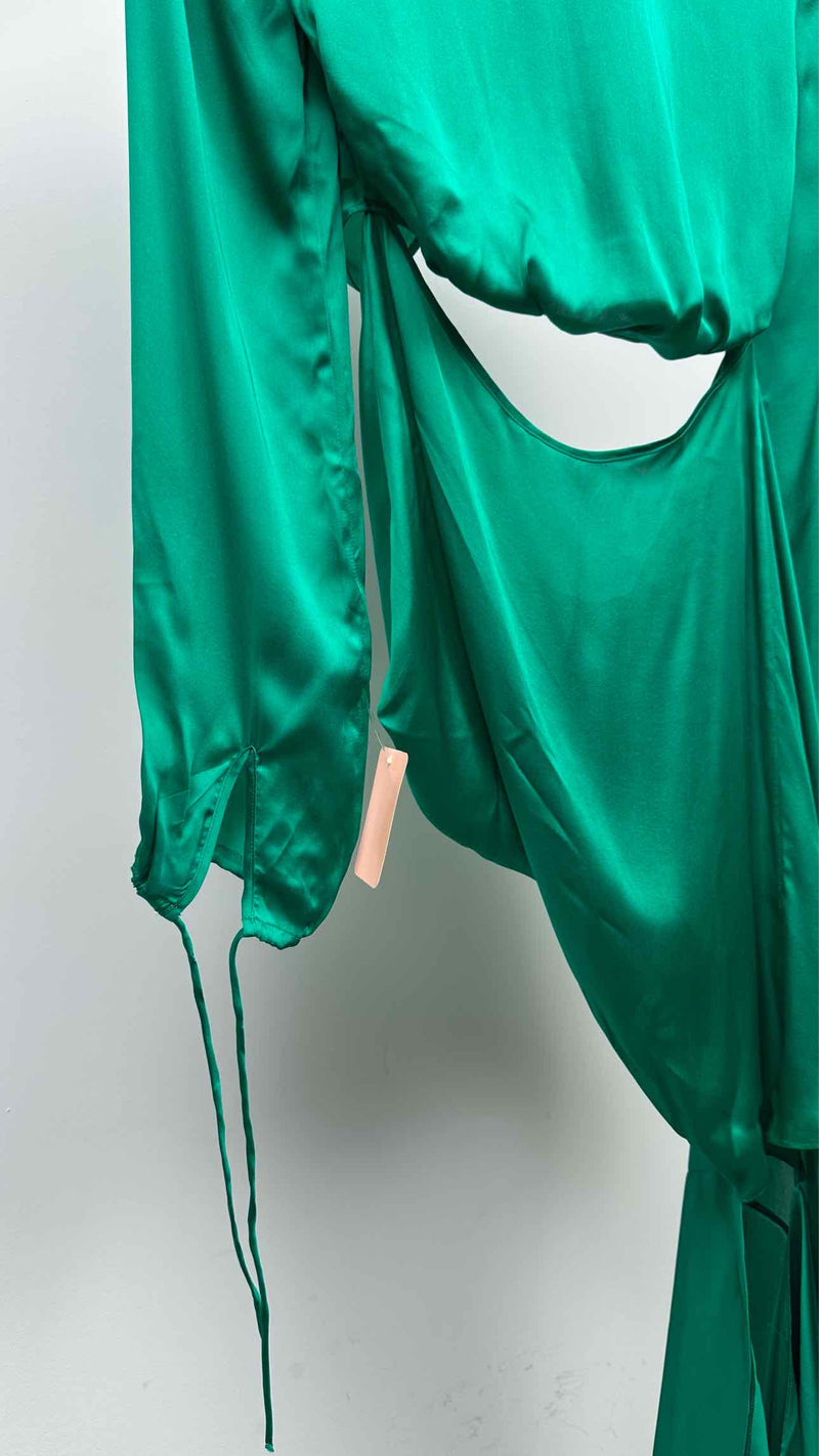 Acne Studios L/S Asymmetrical Cut Out Silk Dress