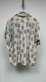 Vintage S/S Geometric-printed Silky Shirt