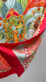 Hermes Amazon Print Silk Scarf