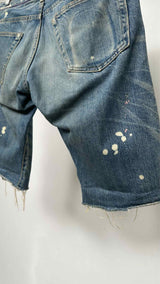 Hysteric Glamour Distressed Studded Denim Shorts