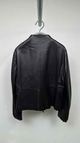 Giorgio Armani Collarless Mesh Leather Jacket