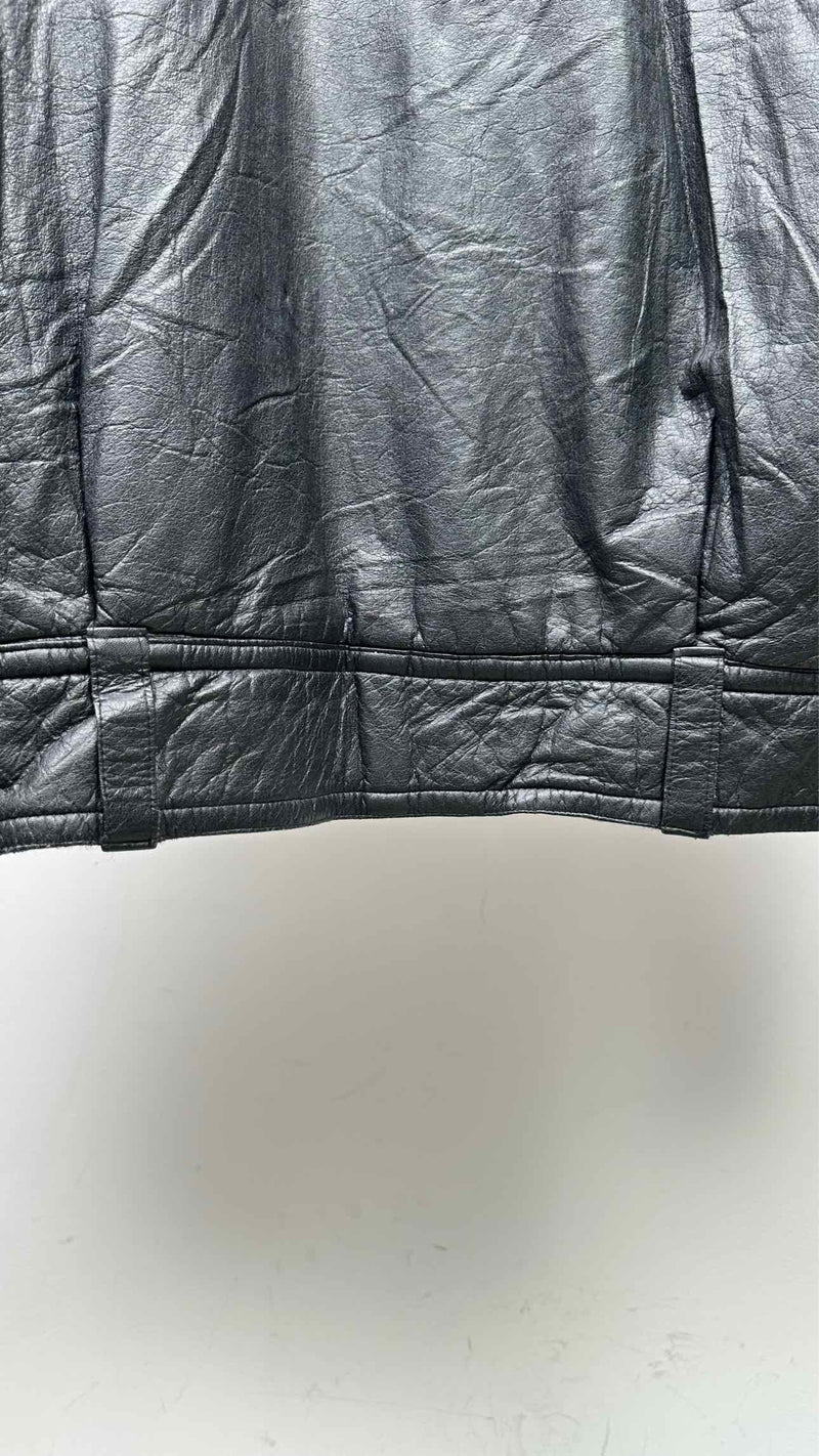 Kansai Yamamoto Faux-leather Jacquard Hybrid Reversible Jacket