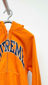 Supreme Cracked Logo Raglan Zip-up Hoodie