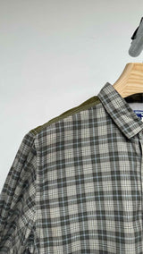 Junya Watanabe MAN Elbow-patch Hybrid Plaid Shirt