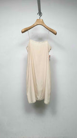 PRADA N/S Lace-trim Silk Slit Dress