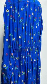 Balenciaga L/S Oversized Floral Silk Dress