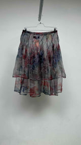 Tricot Comme Des Garcons Floral Sheer Flare Wide Skirt