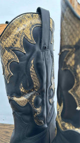 Dries Van Noten Python-embossed Western Boots