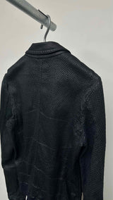 Dolce & Gabbana Laser-cut Leather Bomber Jacket