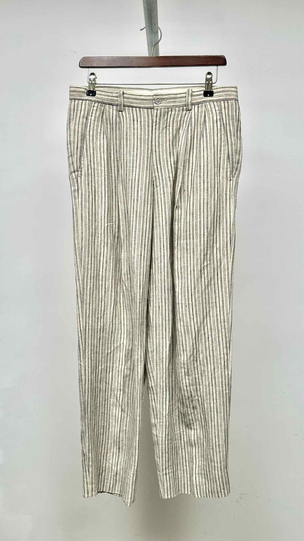 Issey Miyake Stripe Jacquard Linen Pants
