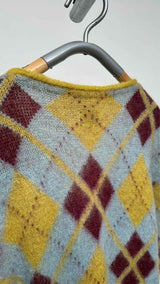 Needles Argyle Check Cardigan