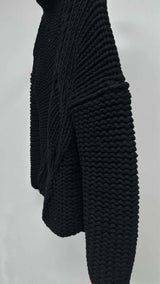 Alexander McQueen Twist-zip Heavy-knit High-neck Sweater