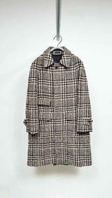 Drake's Check Wool Over Coat