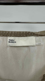 Tory Burch Embellished Jersey Mesh Skirt