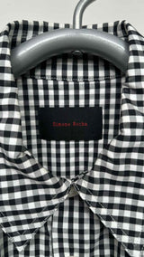 Simone Rocha S/S Pleated Bottom Gingham Shirt