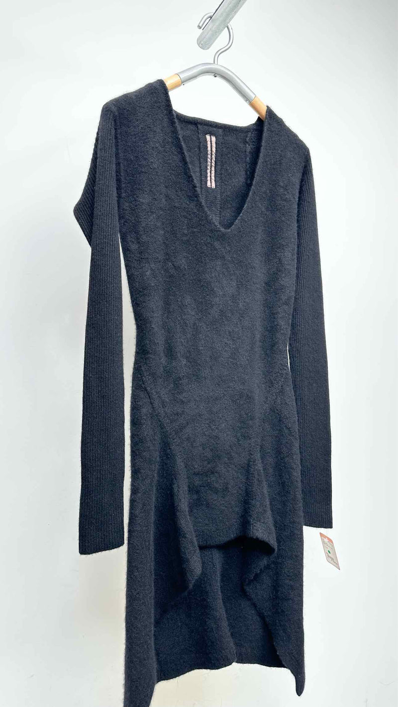 Rick Owens V-neck Cashmere Knit Dress