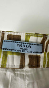 PRADA Geometric Printed Skirt