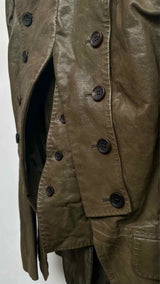 John Galliano Napoleon Leather Layered Blazer Jacket