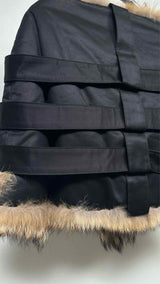 Zucca Multi-Belted Fur-lined Cape