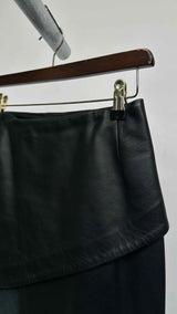 Vetements Asymmetrical Wrap Detailed Leather Skirt