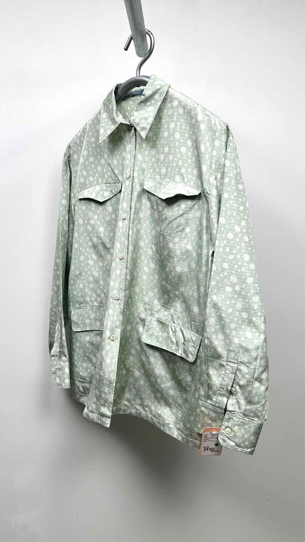 Prada Dot-print Silk Shirt Jacket