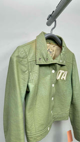 Courreges X UTA Arline Flight Crew Uniform Faux Leather Jacket