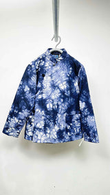 Blue Blue Japan Kagozome Quilteed Wrap Puffer Jacket