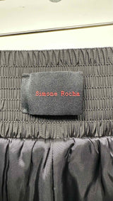 Simone Rocha Elastic-waist Wide Ruched Padded Shorts