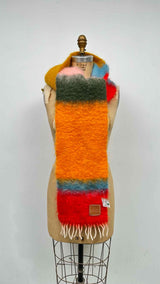 LOEWE Color-blocking Mohair-knit Scarf