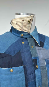 Visvim Denim-patchwork Down Shirt Jacket