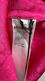 Balenciaga S/S Minimal Floral-Jacquard Shirt