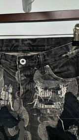 Hysteric Glamour Boro-patchwork Snake-print Jeans