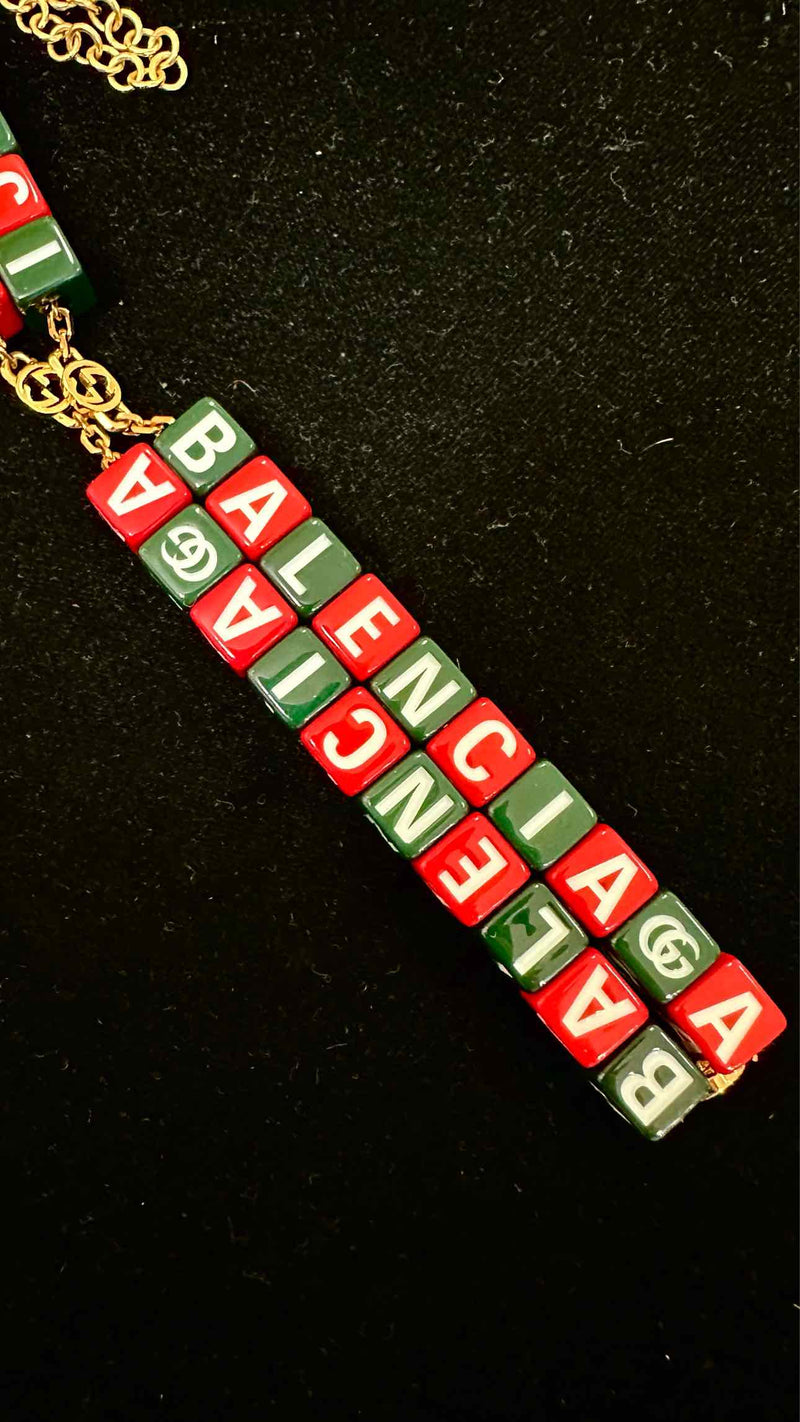 Gucci X Balenciaga Hacker Project Symbols Beaded Necklace