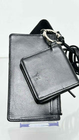 Y's Leather Stripe Pouch