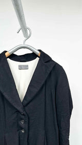 Elena Dawson Two-tone Detailed Pleats-bottom Long Coat