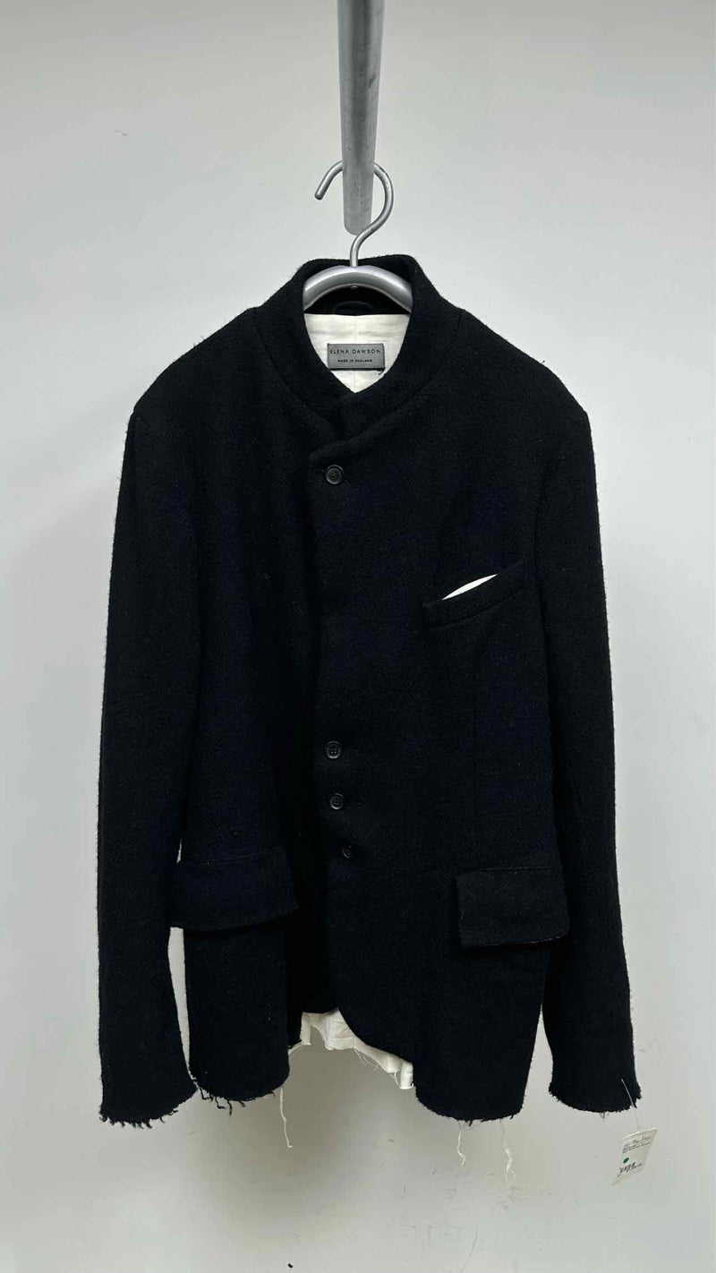 Elena Dawson Tweed Wool Blazer Jacket