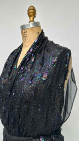 Ann Demeulemeester Silk Sequin Wrap Sheer Set-up