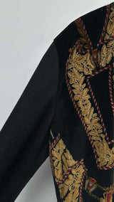 LOEWE Baroque-pattened Velvet-hybrid Cardigan