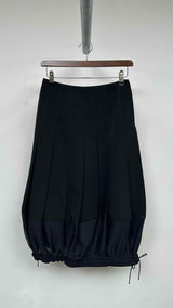 Noir Kei Ninomiya Sheer-bottom Pleated Buble  Long Skirt