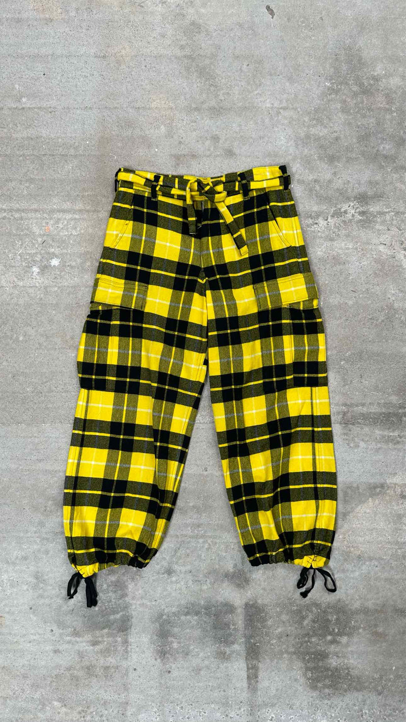 Comme Des Garçons Check Wool Cargo Pants