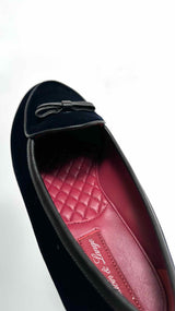 Baudoin & Lange Sagan Bow Velvet Loafers