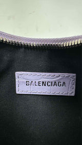 Balenciaga Croc-embossed Cargole XS Shoulder Bag