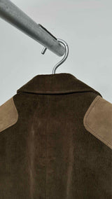 Ralph Lauren Purple Label Suede-patched Corduroy Jacket